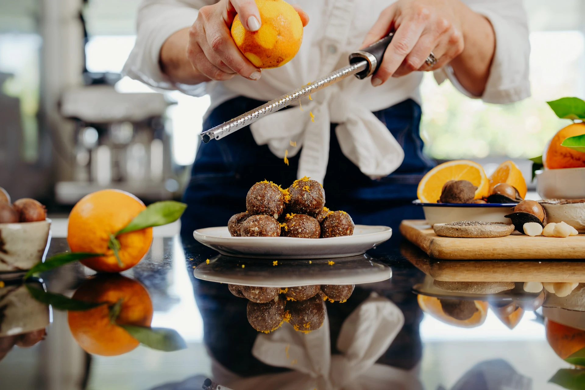 Giaan’s macadamia and orange bliss balls