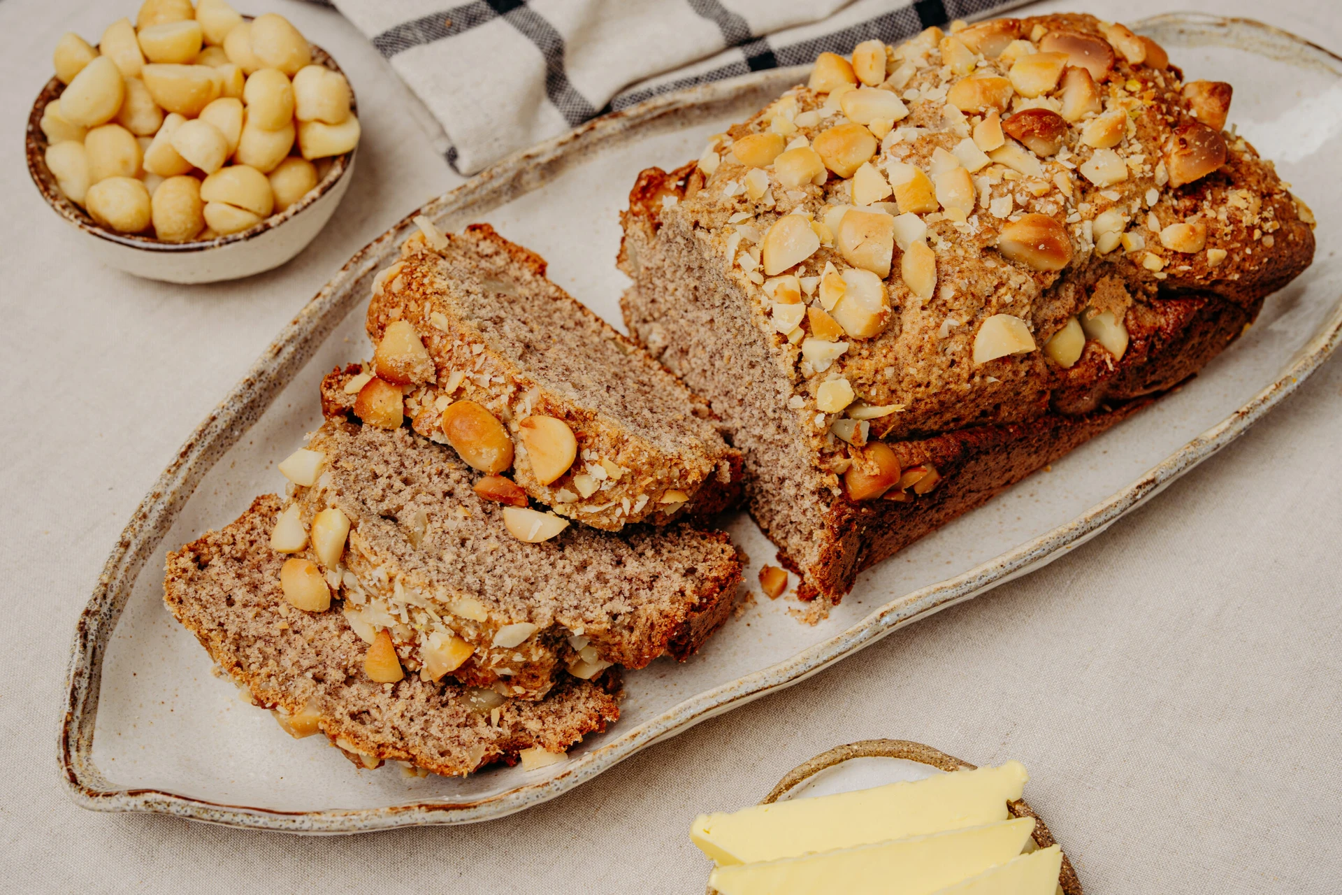 Giaan’s easy macadamia and banana bread