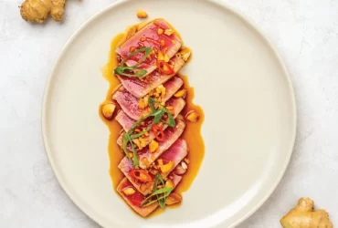 Tuna Tataki with Toasted Macadamia nuts